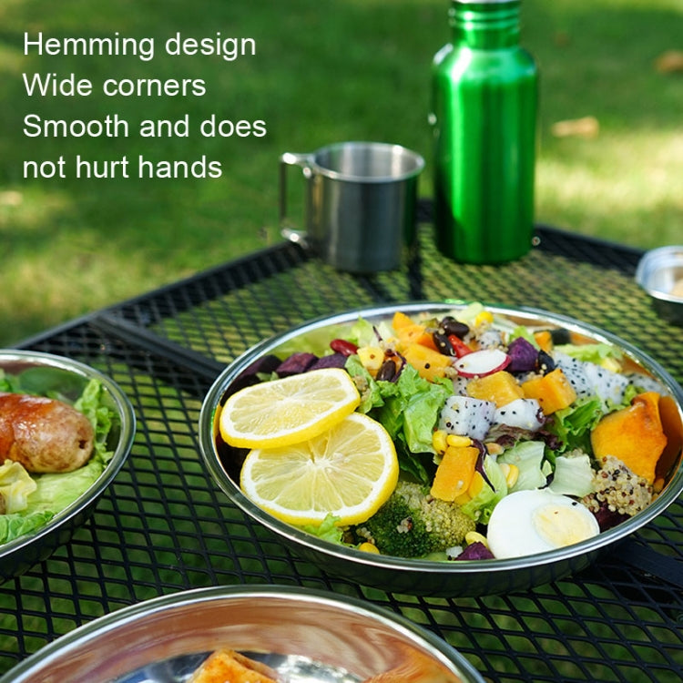 22 PCS / Set CLS Portable Stainless Steel Dinner Plate Outdoor Camping Cutlery by CLS