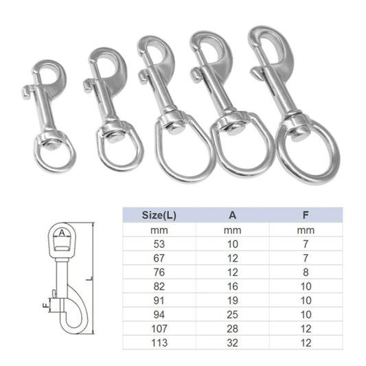 Stainless Steel Swivel Single Hook Pet Leash Hook, Specification: 90mm by bashfashion