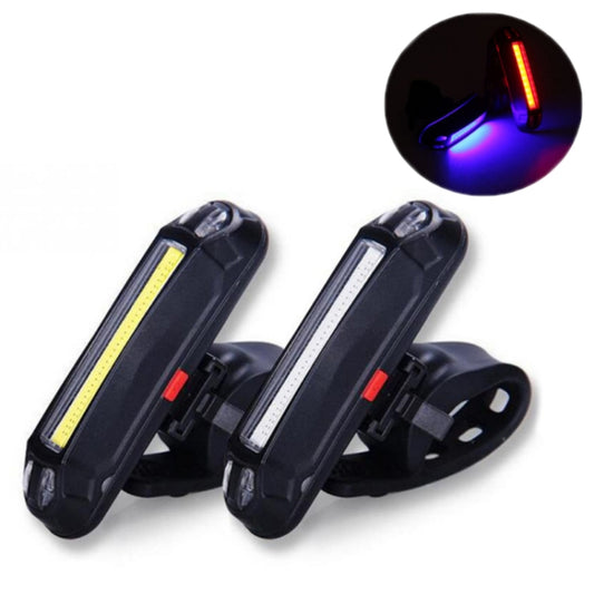 LED Rechargeable Bicycle Warning Strip Tail Light(OPP Red&Blue Light) by bashfashion
