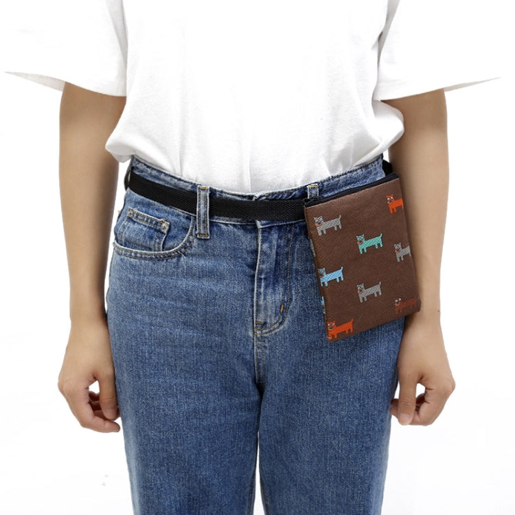 Pet Training Bag Outdoor Snack Bag Dog Food Waist Bag(Brown) by bashfashion