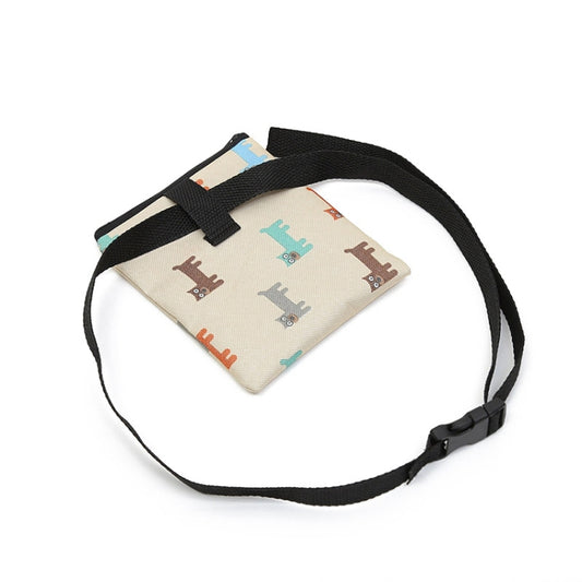 Pet Training Bag Outdoor Snack Bag Dog Food Waist Bag(Beige) by bashfashion