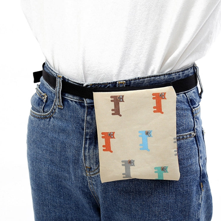 Pet Training Bag Outdoor Snack Bag Dog Food Waist Bag(Beige) by bashfashion