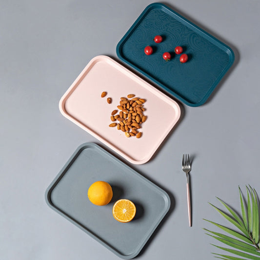 Plastic Household Fruit Tray Afternoon Tea Cake Tray, Size: 35x25x2 cm(Blue) by bashfashion