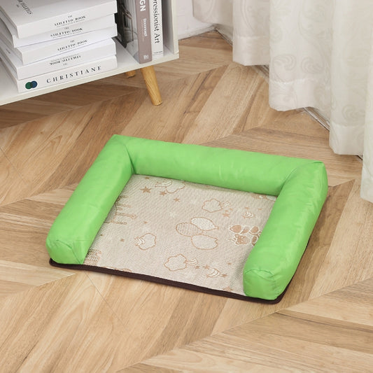 Pet Breathable And Cooler Mat Pet Bed, Specification: S(Green) by bashfashion