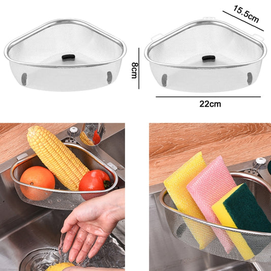 Kitchen Multifunctional Stainless Steel Triangle Sink Drain Basket, Style: Standing Hanging by bashfashion