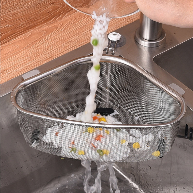 Kitchen Multifunctional Stainless Steel Triangle Sink Drain Basket, Style: Standing Hanging by bashfashion