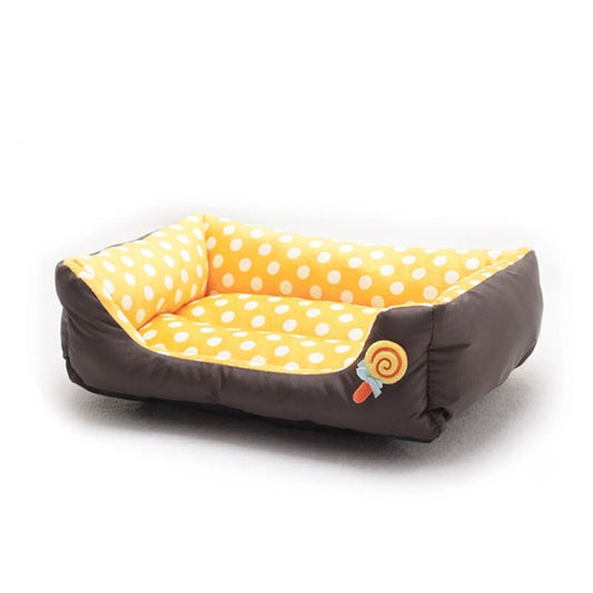 Cartoon Pet Kennel Square Cushion For Small And Medium Pet, Specification: S(Yellow) by bashfashion
