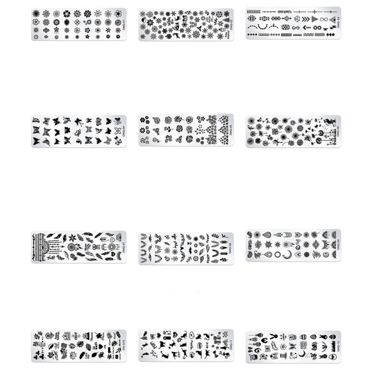5 PCS Nail Art Print Template Nail Art Tools(OMQ-06) by bashfashion