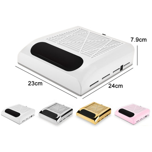 80W Manicure Vacuum Cleaner With Pull-Out Filter, Specification: US Plug (Silver) by bashfashion