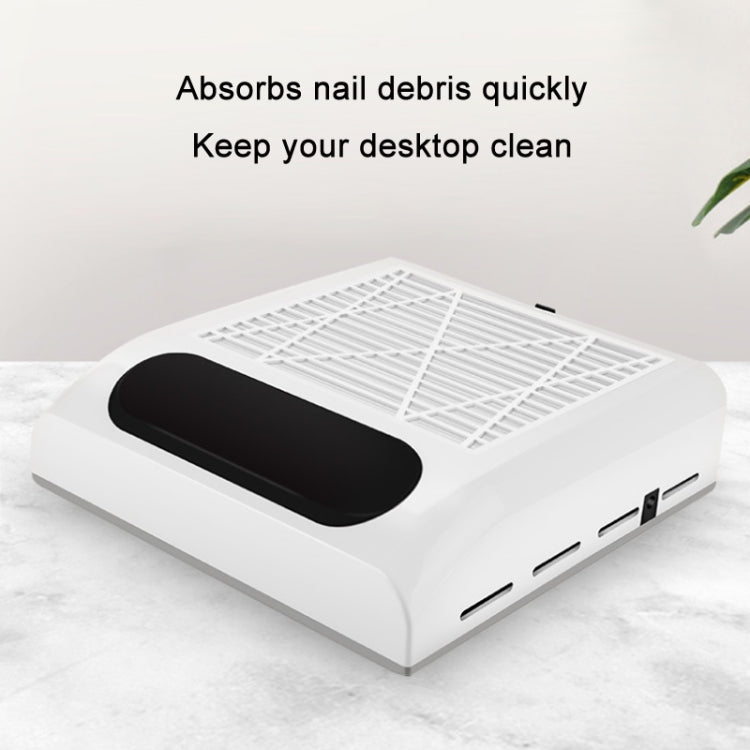80W Manicure Vacuum Cleaner With Pull-Out Filter, Specification: US Plug (White) by bashfashion