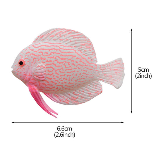 Simulation Luminous Tropical Fish Tank Landscaping Fake Decorations(F01 Pink God Cumilus) by bashfashion