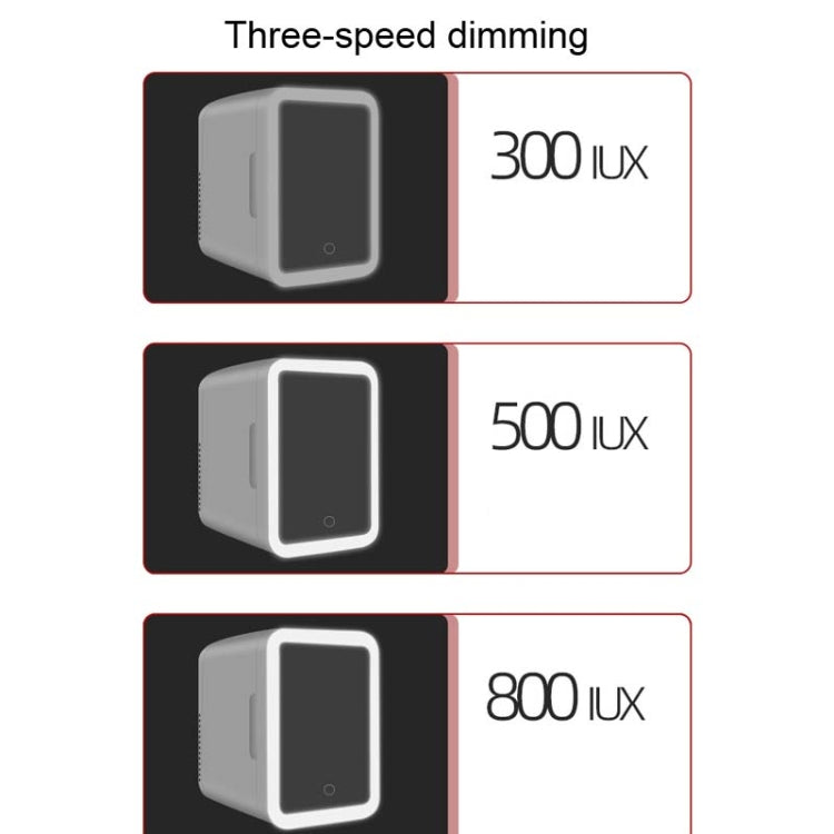 4L 45W Home Car Dual Purpose Refrigerator With Touch Light Makeup Mirror,CN Plug(White) by bashfashion