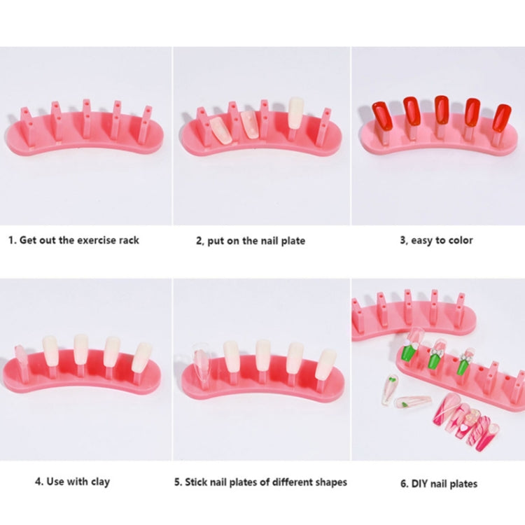 3 Sets Adhesive-Free Nail Practice Stand Nail Display Stand(02 Pink) by bashfashion