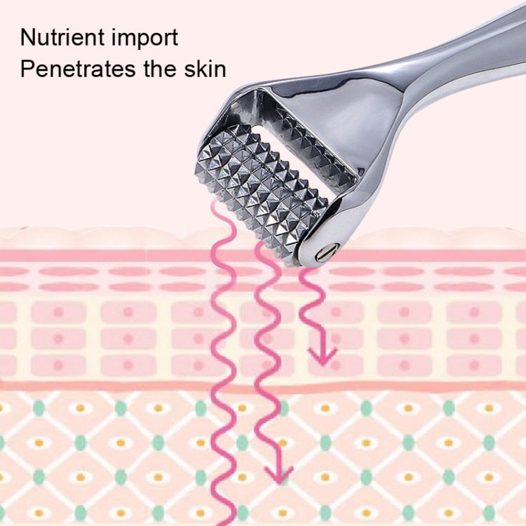 Face Slimming Instrument Roller Metal Barbed Facial Massager(Silver) by bashfashion