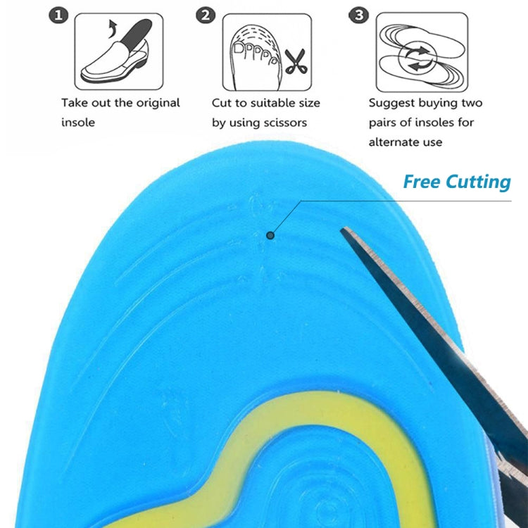 1 Pair Shock Absorption Silicone Gel Insole Arch Orthotic Pad,Size: Male 42-48 by bashfashion