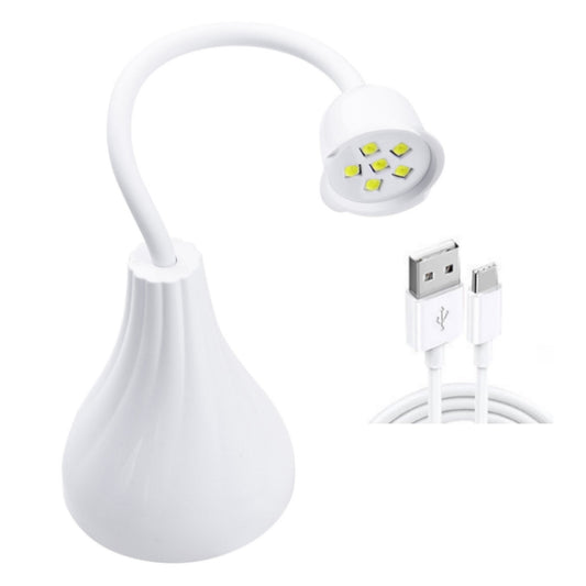 Portable USB Nail Art Rose Nail Polish Glue Phototherapy Lamp(White) by bashfashion