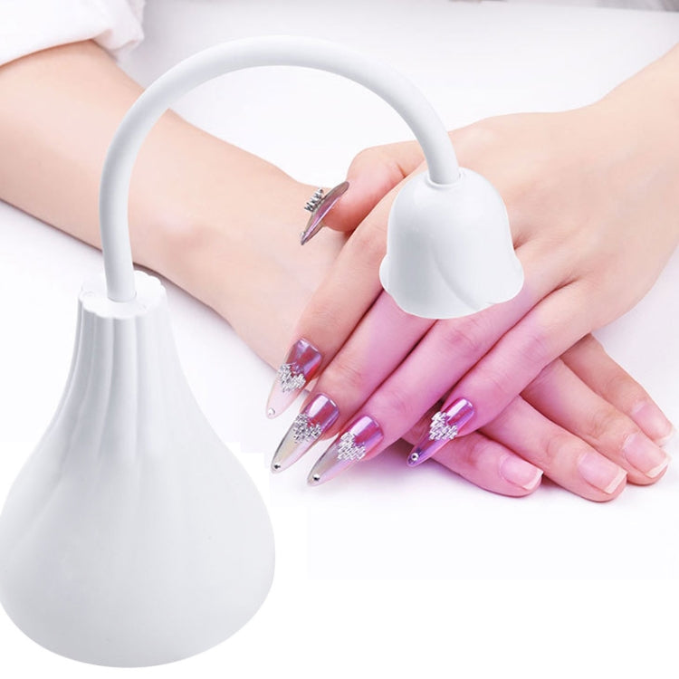 Portable USB Nail Art Rose Nail Polish Glue Phototherapy Lamp(White) by bashfashion