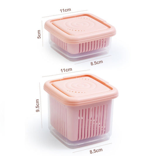 3 PCS Can Be Separated and Drained Fresh Keeping Box, Color: Pink Large by bashfashion