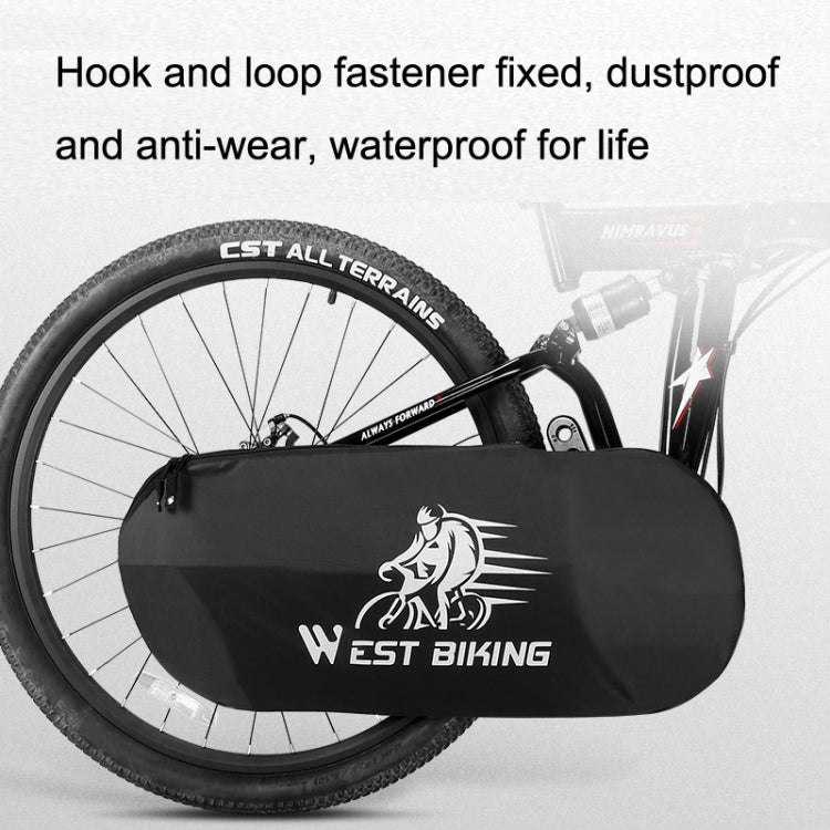 WEST BIKING YP0719301 Bicycle Dust Chain Cover Crankset Protective Cover(Black) by WEST BIKING