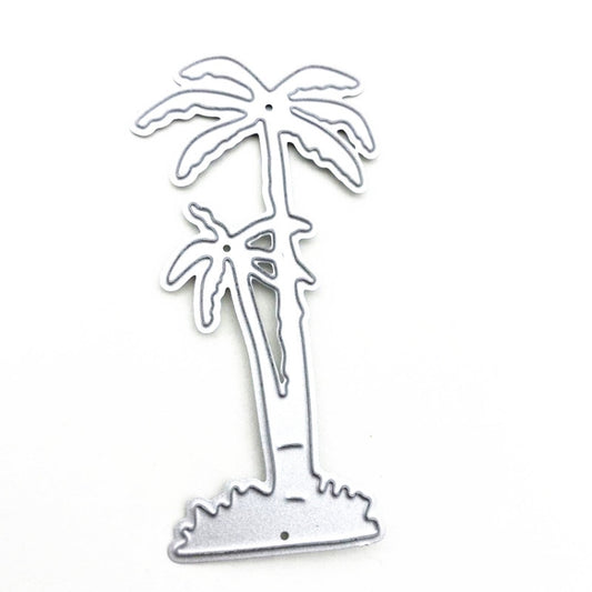 5 PCS Seaside Coconut Tree Handicraft Metal Embossing Cutting Die by bashfashion