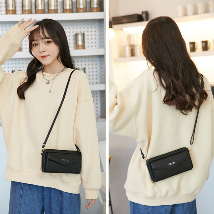 1665 RFID Anti-magnetic Anti-theft Touch Screen Cross-Body Phone Bag Card Holder(Royal Blue) by bashfashion