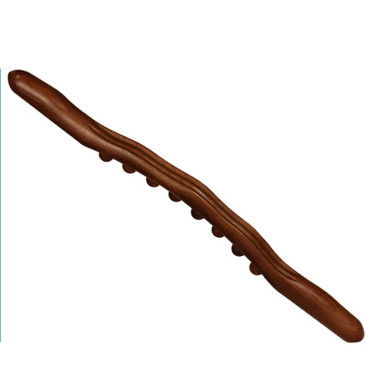 Eight-bead Beech Wood Carbonized Massage Stick Rolling Tendon Scraping Stick 53cm by bashfashion