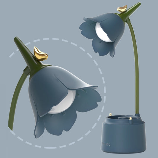 GIVELONG LED Foldable Desk Lamp Stylus Holder Night Light(Blue) by bashfashion