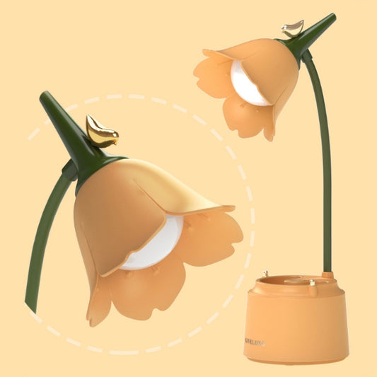 GIVELONG LED Foldable Desk Lamp Stylus Holder Night Light(Yellow) by bashfashion