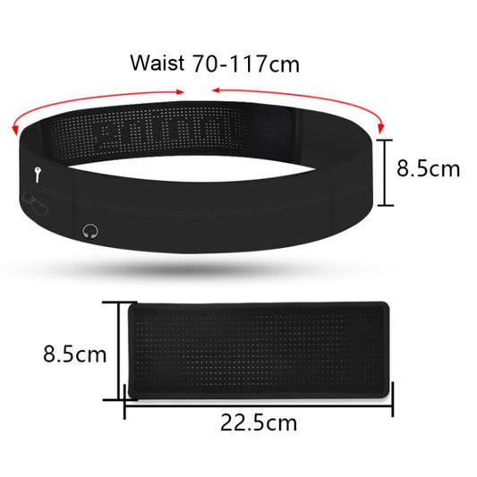 Running Waist Bag Invisible Outdoor Marathon Phone Storage Belt, Color: Black by bashfashion