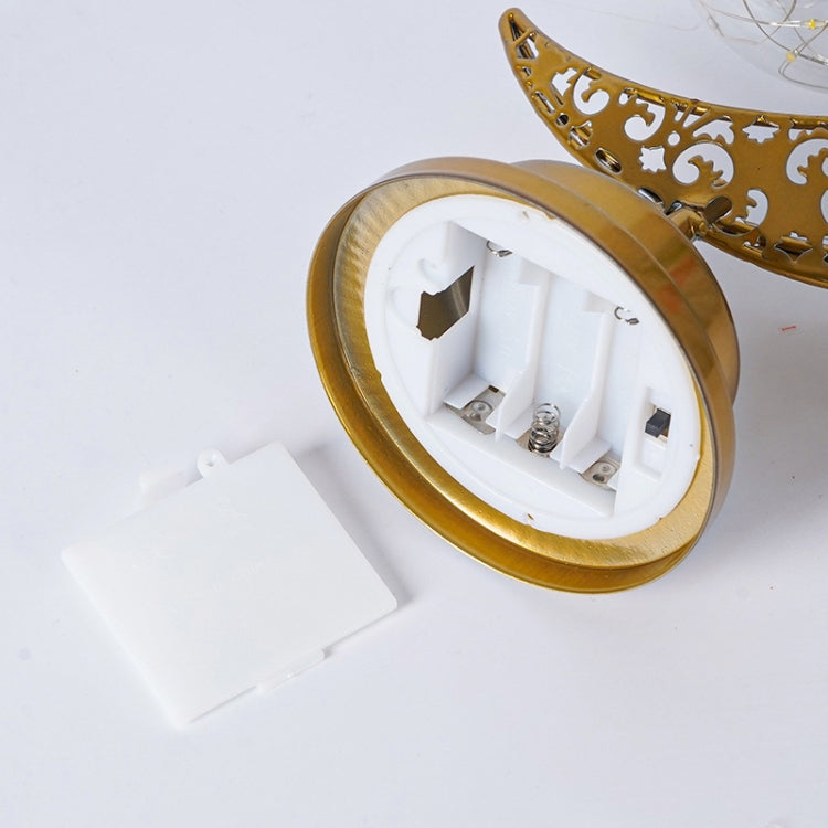 LED Wrought Iron Moon Lamp Decorative Lamp Festival Table Lamp,Style: Hanging Ball by bashfashion