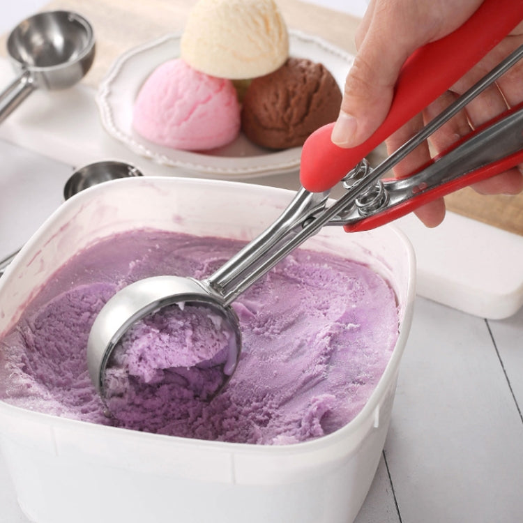 304 Stainless Steel Silicone Handle Ice Cream Scoop, Diameter 5cm by bashfashion