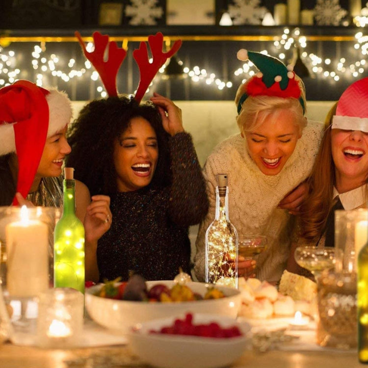 LED Wine Cork Christmas Decorative String Lights, Spec: 2m 20 lights(White) by bashfashion