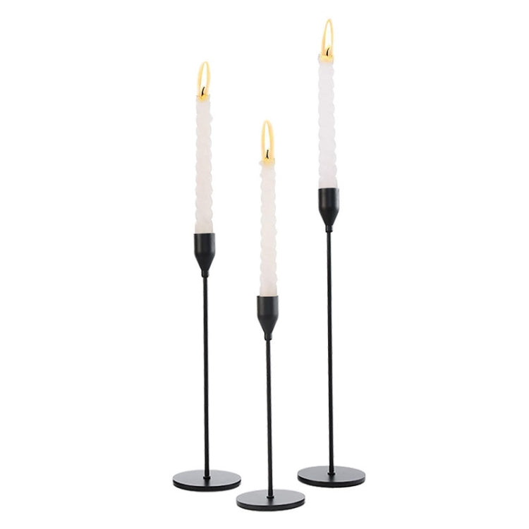 3 PCS / Set Home Decoration Wedding Wrought Iron Candle Holder, Style: Thin Bottom (Silver) by bashfashion