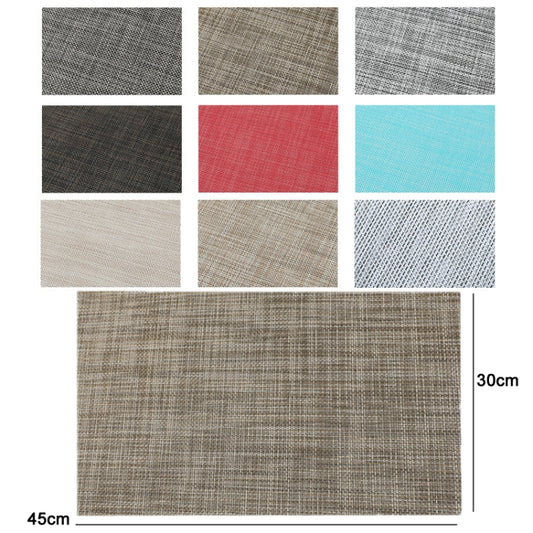 PVC Woven Antibacterial Mildew Proof Heat Insulation Coaster(Gray White) by bashfashion