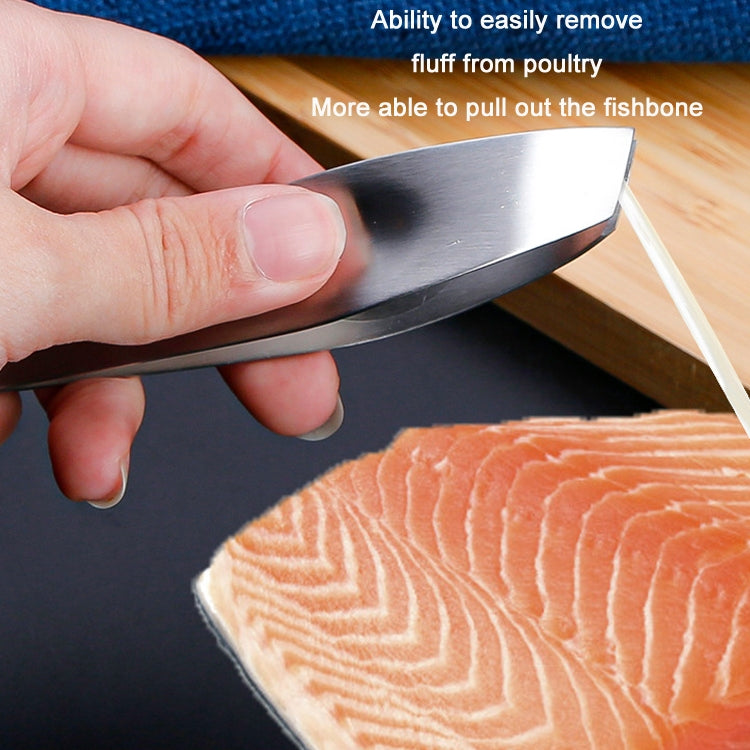 Household Stainless Steel Fast Pig Hair Duck Hair Plucking Clip(Oblique Mouth) by bashfashion