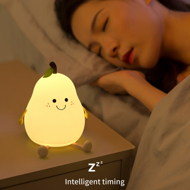 L40 Home Pear Night Light Love Silicone Sleeping Lamp by bashfashion