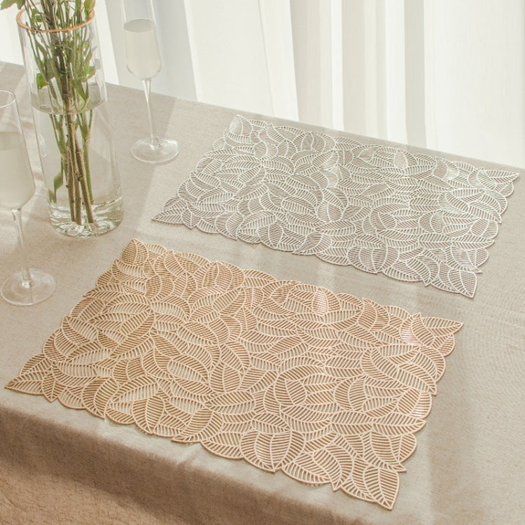 Hollow PVC Table Top Durable Insulated Placemat(Copper) by bashfashion