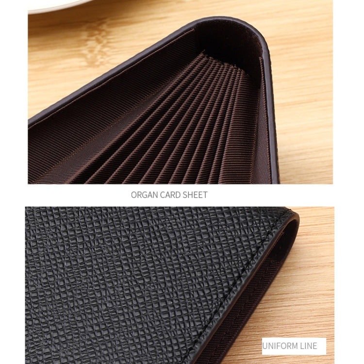 Organ Card Holder Large-capacity Card Sleeve For Men And Women, Color: Horizontal Coffee by bashfashion