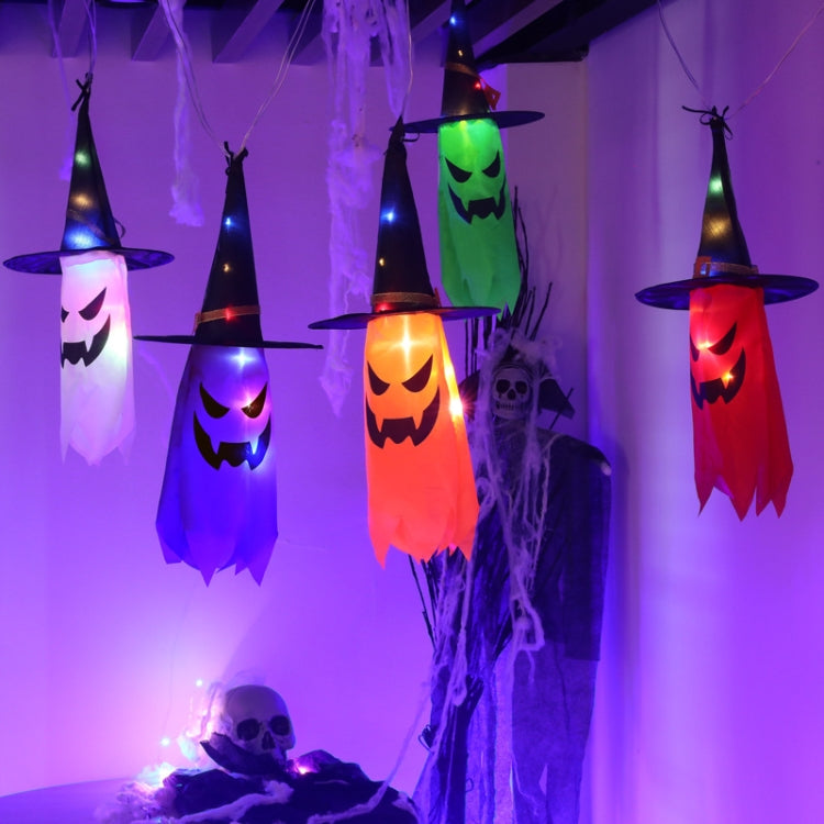 Halloween LED Hanging Lights Ghost Festival Decorative Lights, Style: Wizard Hat (Warm White) by bashfashion