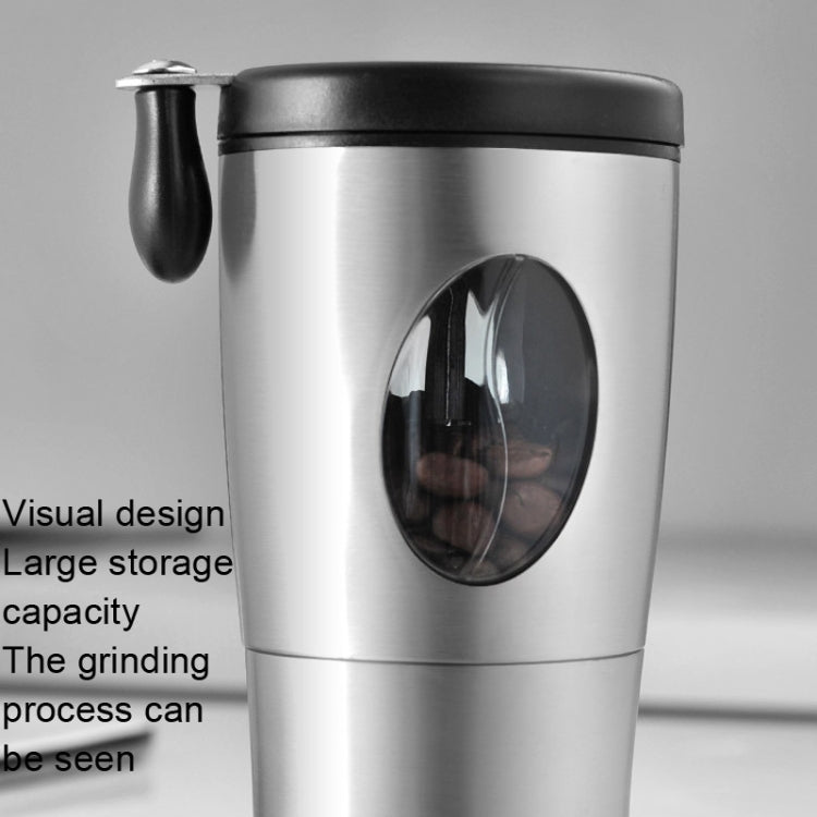 Manual Coffee Bean Grinding Machine Household Small Portable Coffee Machine(Stainless Steel) by bashfashion