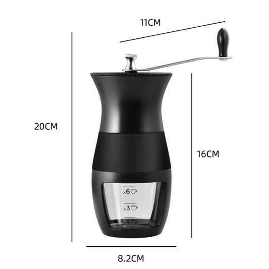 Hand Shaking Coffee Grinding Bean Machine Home Portable Coffee Machine(Black) by bashfashion