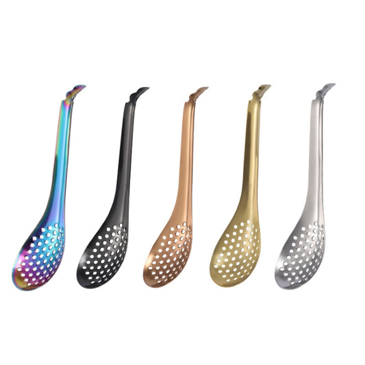 2 PCS 304 Stainless Steel Small Caviar Colander Molecular Cooking Spoon, Color: Rose Gold by bashfashion