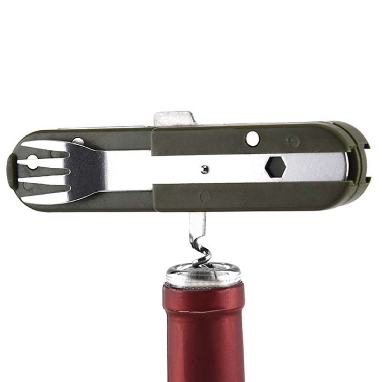 Outdoor Camping Tableware Stainless Steel Folding Knife Fork and Spoon Combination Tableware by bashfashion