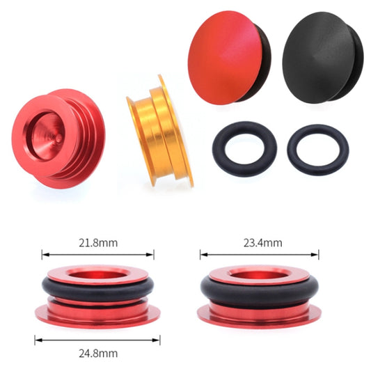 Bicycle Hollow Integrated CNC Aluminum Alloy Crankset Dust Cover, Size: 21-23mm(Red) by bashfashion