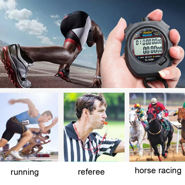 XINLOO XL-026N Double Row 10 Memories Electronic Stopwatch Large Screen Display Referee Timer by bashfashion