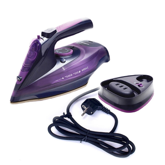 2400W Household Wireless Iron Handheld Steam Iron Garment Steamer,EU Plug(Purple) by bashfashion
