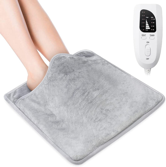 60W Electric Feet Warmer For Women Men Pad Heating Blanket EU Plug 230V(Silver Gray) by bashfashion