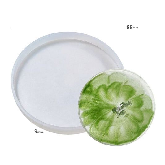 DIY Crystal Epoxy Storage Box Silicone Mould, Specification: Round Coaster DJ-100 by bashfashion