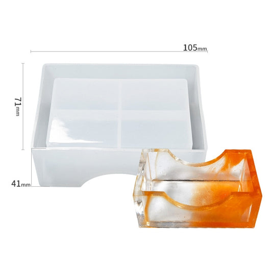 DIY Crystal Epoxy Storage Box Silicone Mould, Specification: Square Coasters DJ-97 by bashfashion