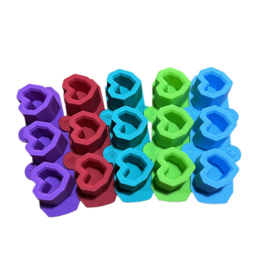 2 PCS 3 Grid Love-shaped Ice Cup Ice Tray Silicone Mold Cake Mold(Green) by bashfashion